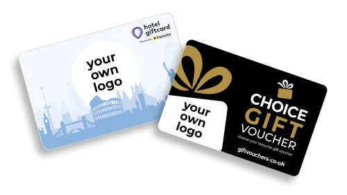 Personalised gift cards with your company logo